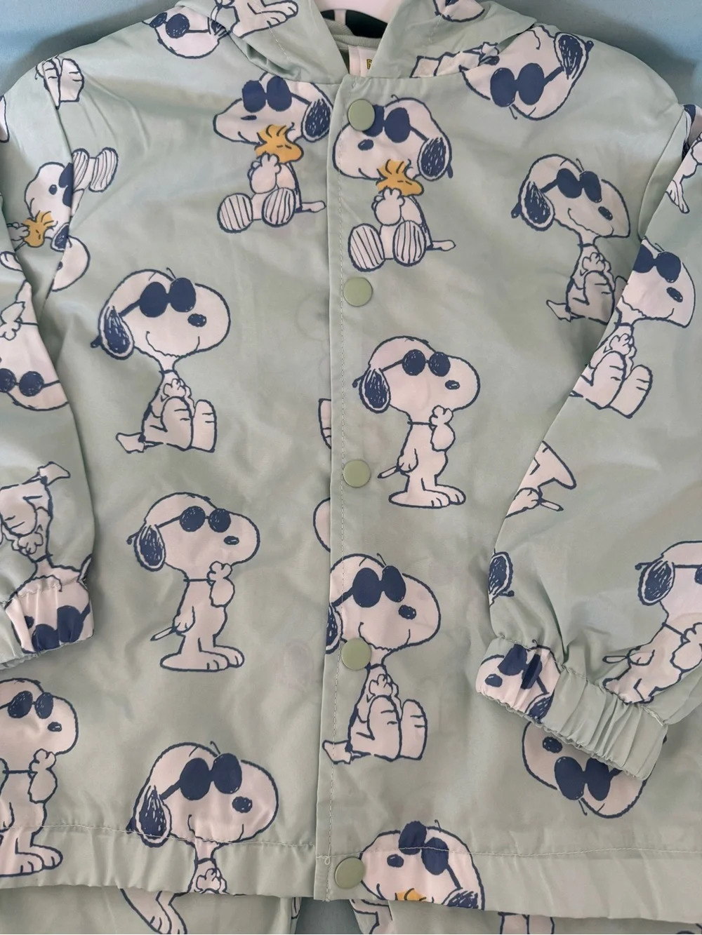 Toddler Boys' Peanuts Snoopy Rain Windbreaker Jacket and Pant Set